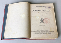 «Агнём і мячом» (1883–1884) - першы гістарычны раман Сянкевіча