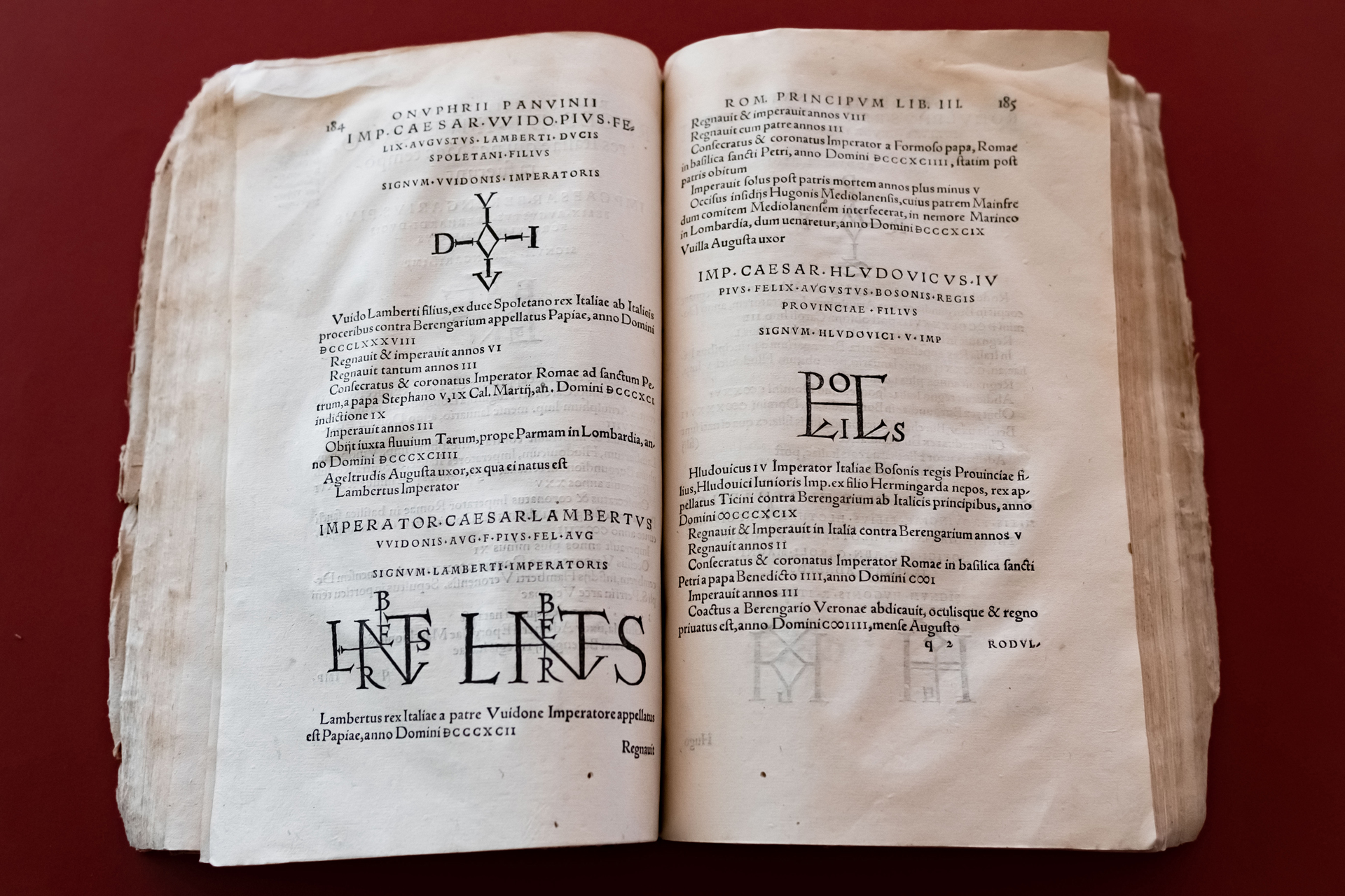 «Romanorum principum et eorum quorum maxima in Italia imperia everunt»