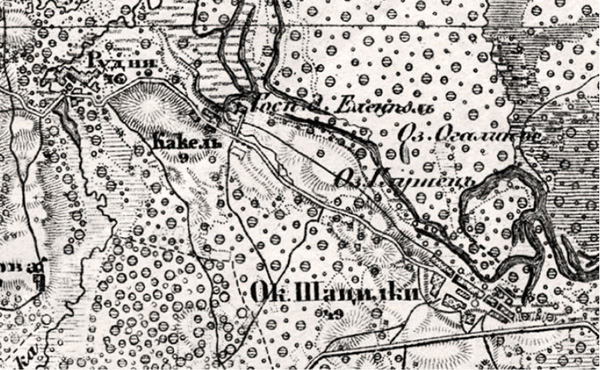 Мапа Расійскай імперыі 1866 года, трохвярстоўка