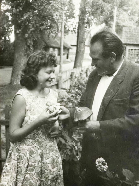 А. Велюгин с дочерью