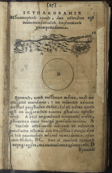 «Прыёмы цыркуля і лінейкі», 1709 г.