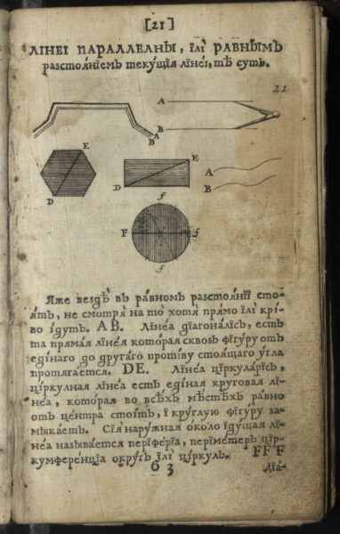 «Прыёмы цыркуля і лінейкі», 1709 г.
