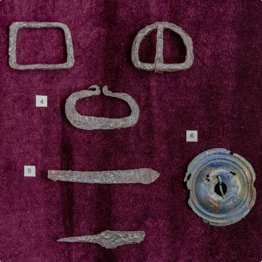 Археологические находки из грунтового могильника XIV–XVI века